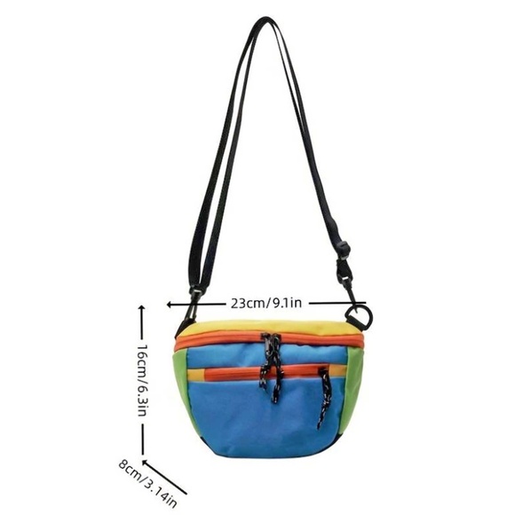 Crossbody Bag Colorblock Multi New - Picture 2 of 7